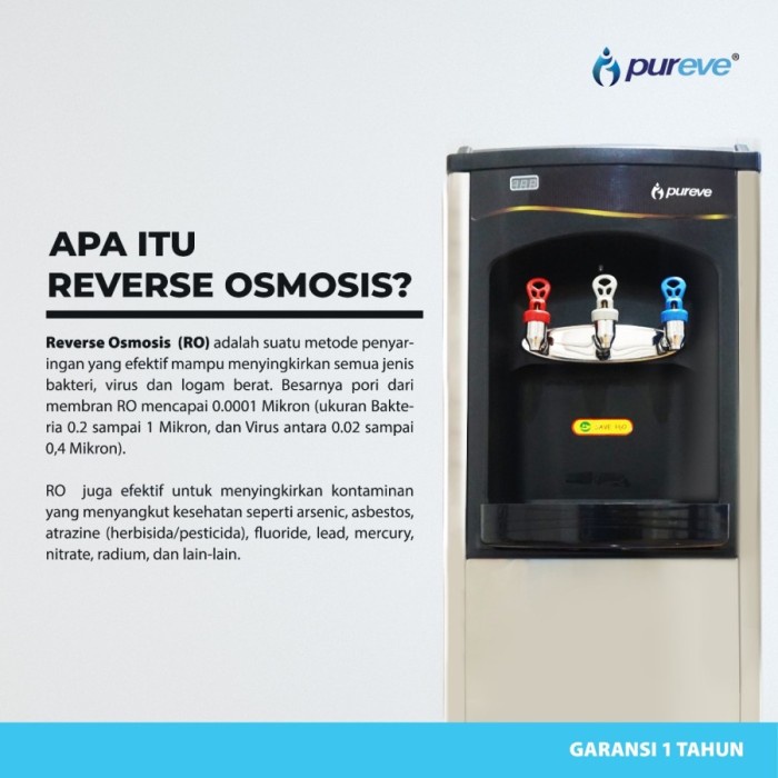 Jual PUREVE RO Reverse Osmosis Water Purifier Dispenser Magna 100 ...