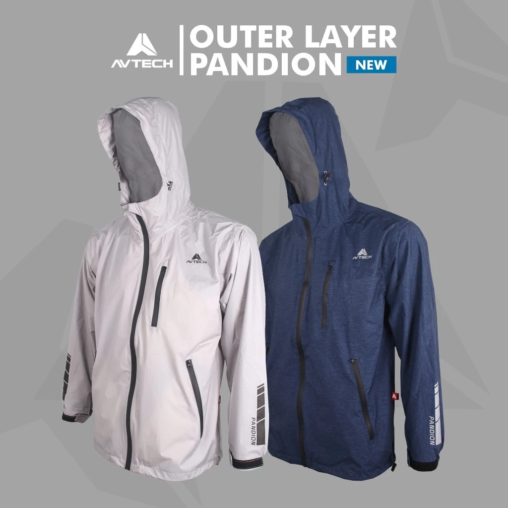 AVTECH - Jaket Pria Wanita Windbreaker Water Repellent Outdoor Gunung Motor Harian - PANDION