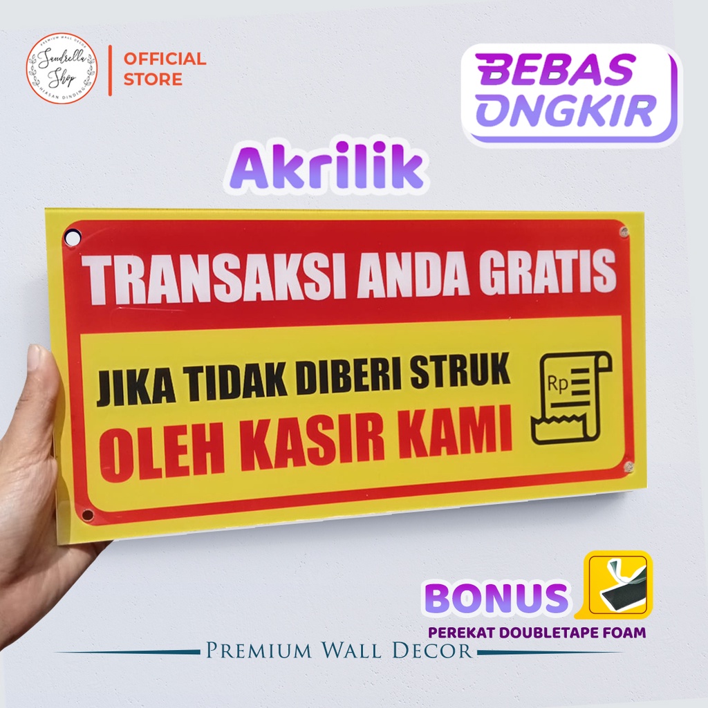 Jual Akrilik Custom Acrylic Sign Board Kasir Transaksi Shopee Indonesia 1869