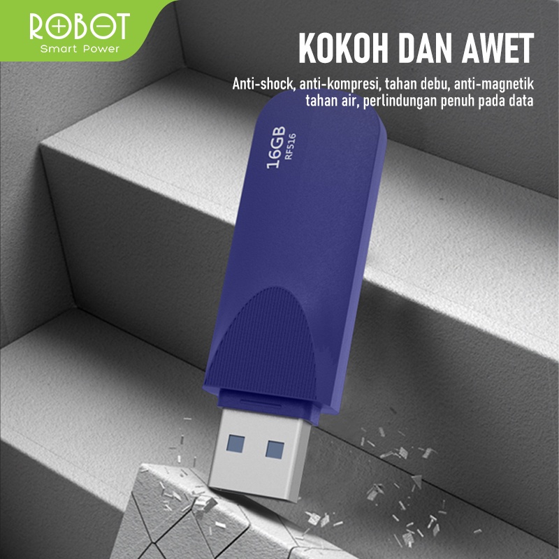 Jual ROBOT RF508 / RF516 Flashdrive / Flashdisk 8GB, 16GB USB 3.0 High ...