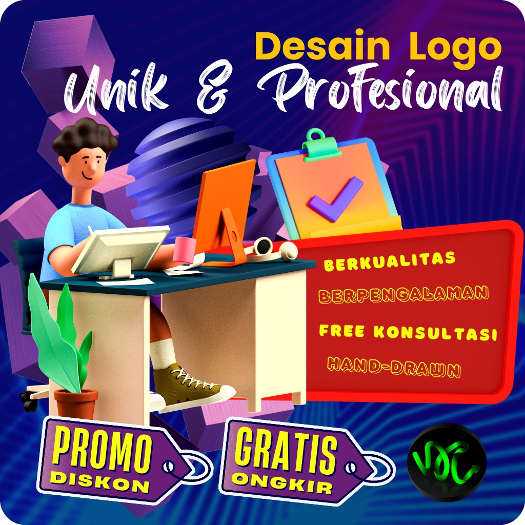 Jual Jasa Desain Logo Unik Dan Profesional Untuk Perusahaan Umkm Olshop Shopee Indonesia 6747