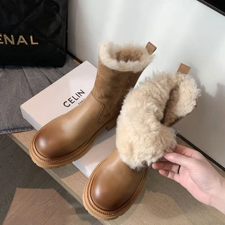 Gigi mouton ざった boots andmary アンドマリー 36