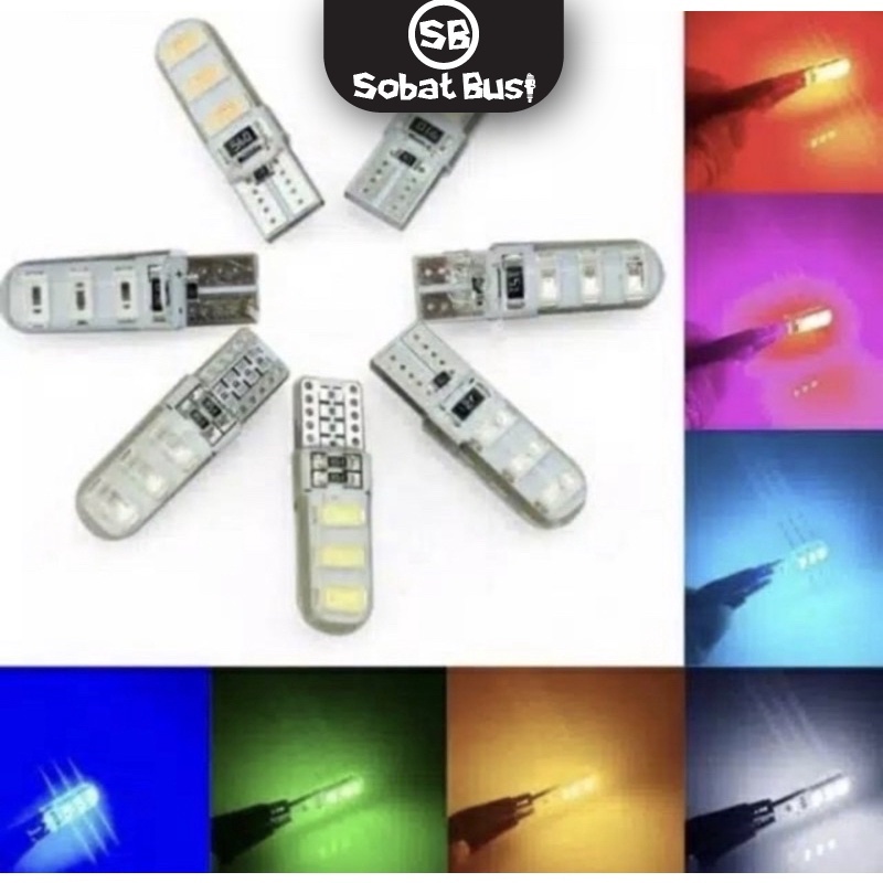 Jual Lampu Variasi LED Jelly 6 Titik LED T10 12 volt DC Aksesoris ...
