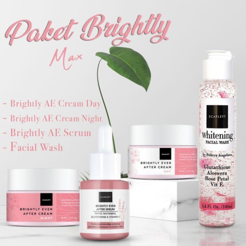 Jual Paket Wajah Scarlett Whitening Brightly Paket Acne Scarlett