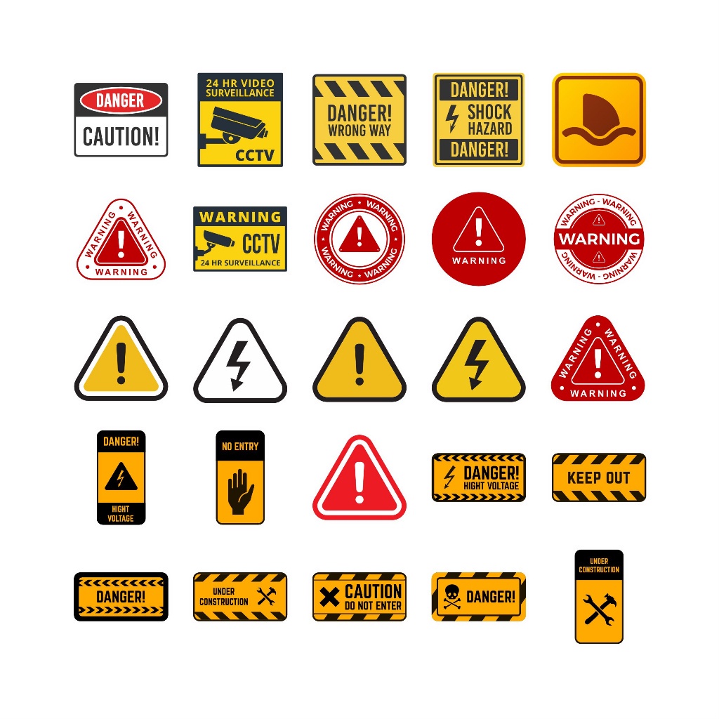 Jual COD 50 Pcs Stiker Pack Motif Kartun rambu peringatan Lucu ...