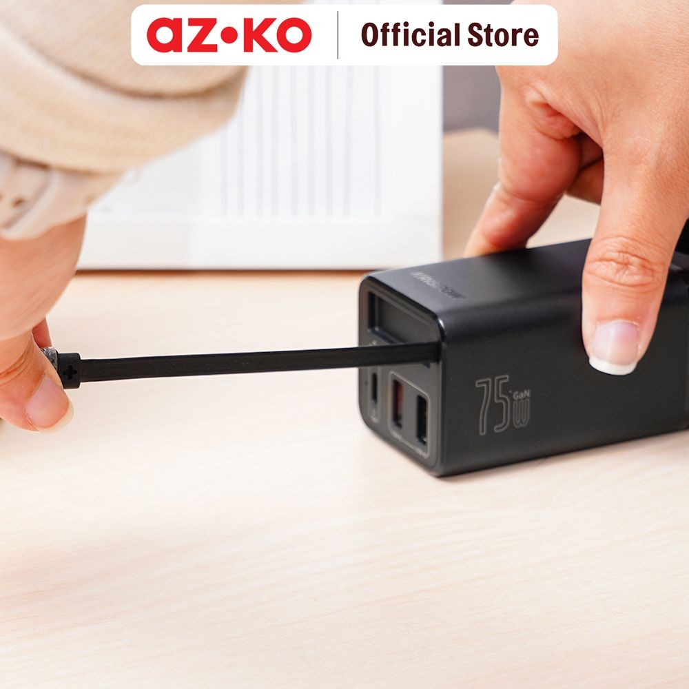 Jual AZKO Krisbow Desktop Charger Gan 75 watt Dengan Soket & Kabel ...