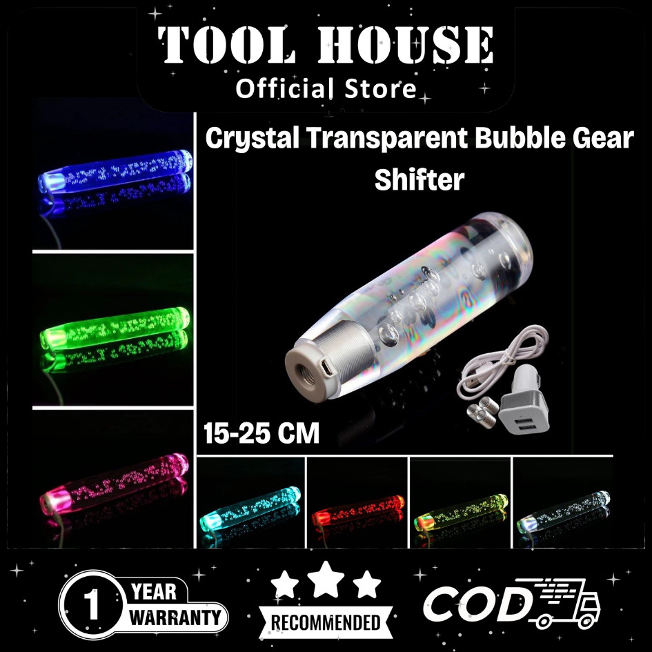 thumbnail image 2 of LED Light RGB Shift Knob Stick Crystal Transparent Bubble Gear Shifter 15cm - Buy From 22$ On 2 of 14