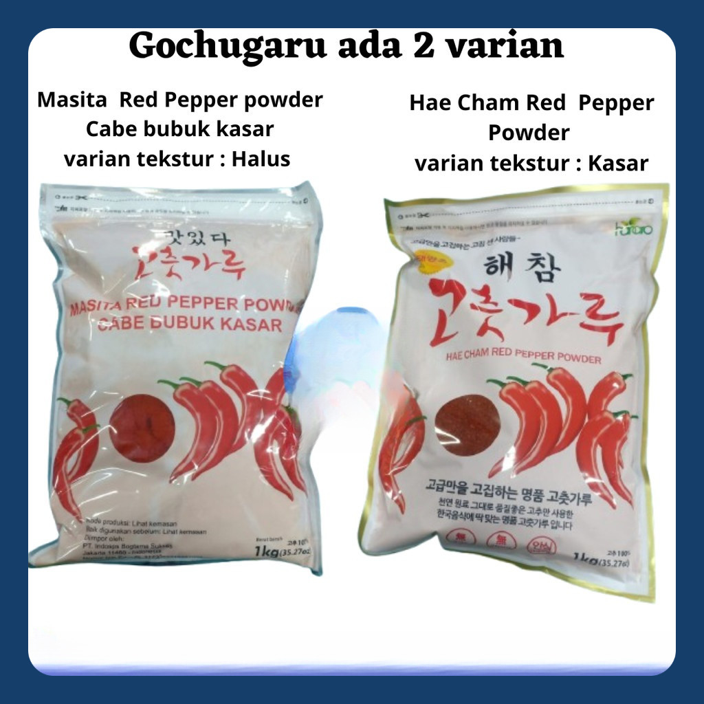 Jual Gochugaru ada 2 varian/ Hae Cham Red Pepper Powder 1Kg / Gochugaru ...