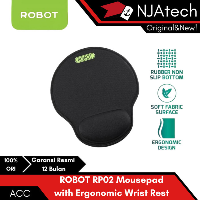 Jual Robot RP02 Non slip with Ergonomic Wrist Rest Design Mousepad ...