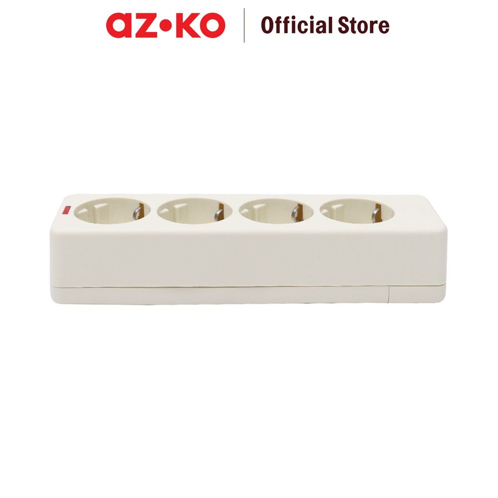 Jual AZKO Krisbow Stop Kontak 4 Soket Electric Socket Terminal Colokan ...