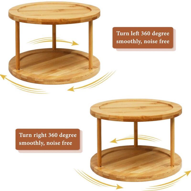Jual [MS] Rak Bumbu Putar 360 Derajat Rak Putar Serbaguna Lazy Susan 2 ...