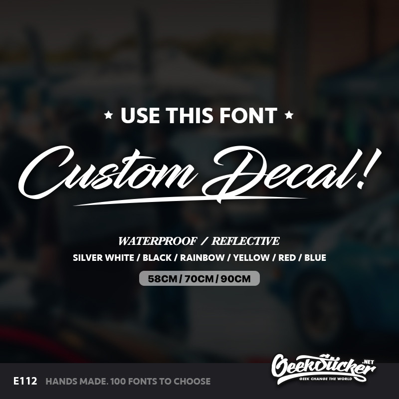 Jual Stiker Custom Text Mobik Script JDM Car Sticker 3 Sizes Front ...