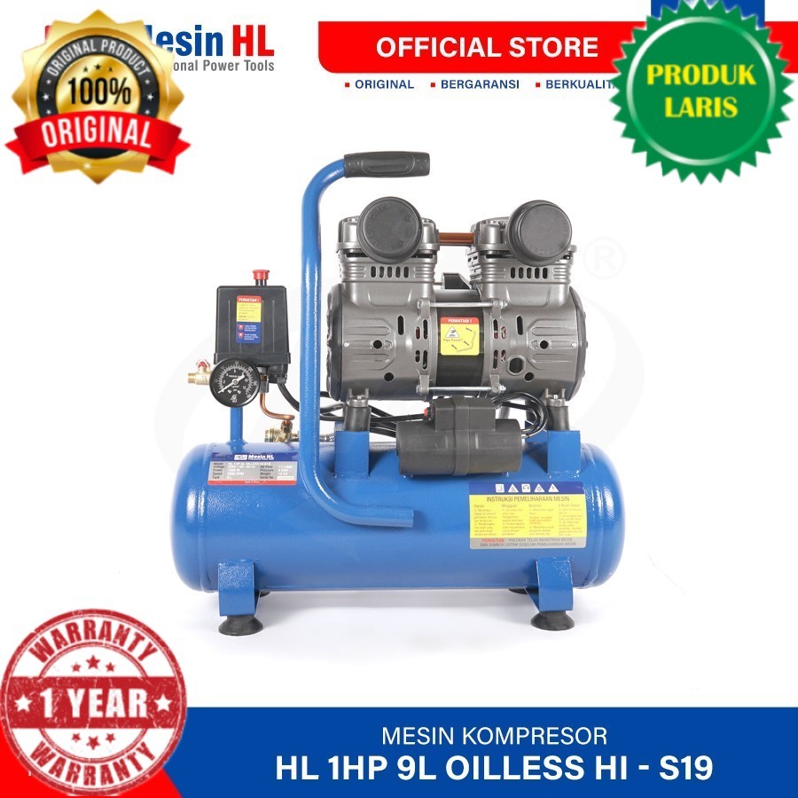 Jual Mesin Kompressor Angin Watt Listrik Less Nlg Paket Oli Udara Hp ...