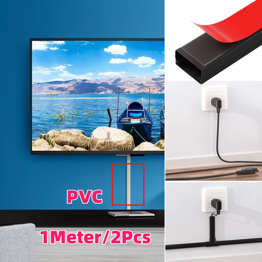 Jual 2Meter Pelindung Kabel Dinding PVC 2Buah Rapi Tembok Lantai Solusi ...