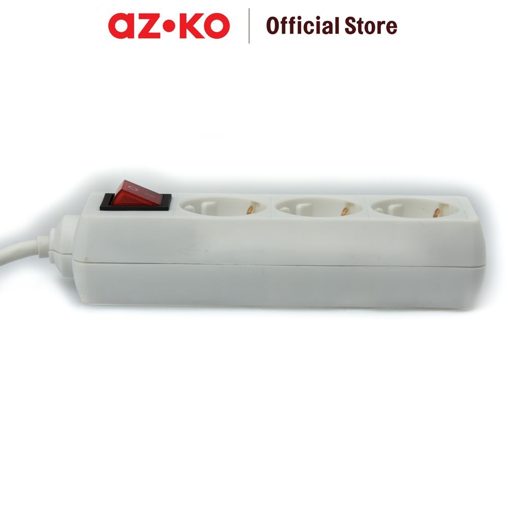 Jual AZKO Krisbow Stop Kontak 3 Soket - Putih Electric Socket Terminal ...