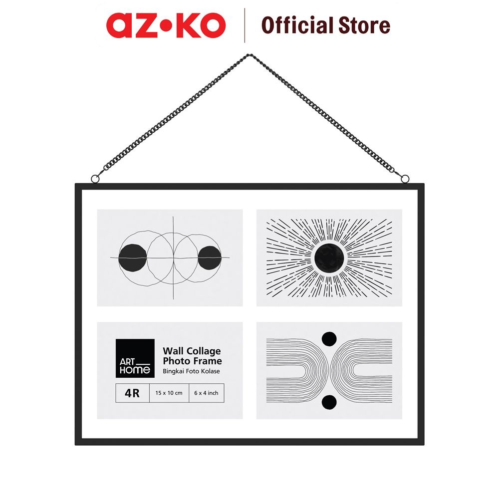 Jual AZKO Arthome 4r Bingkai Foto Dinding Kompilasi 4 Kolase Metal ...