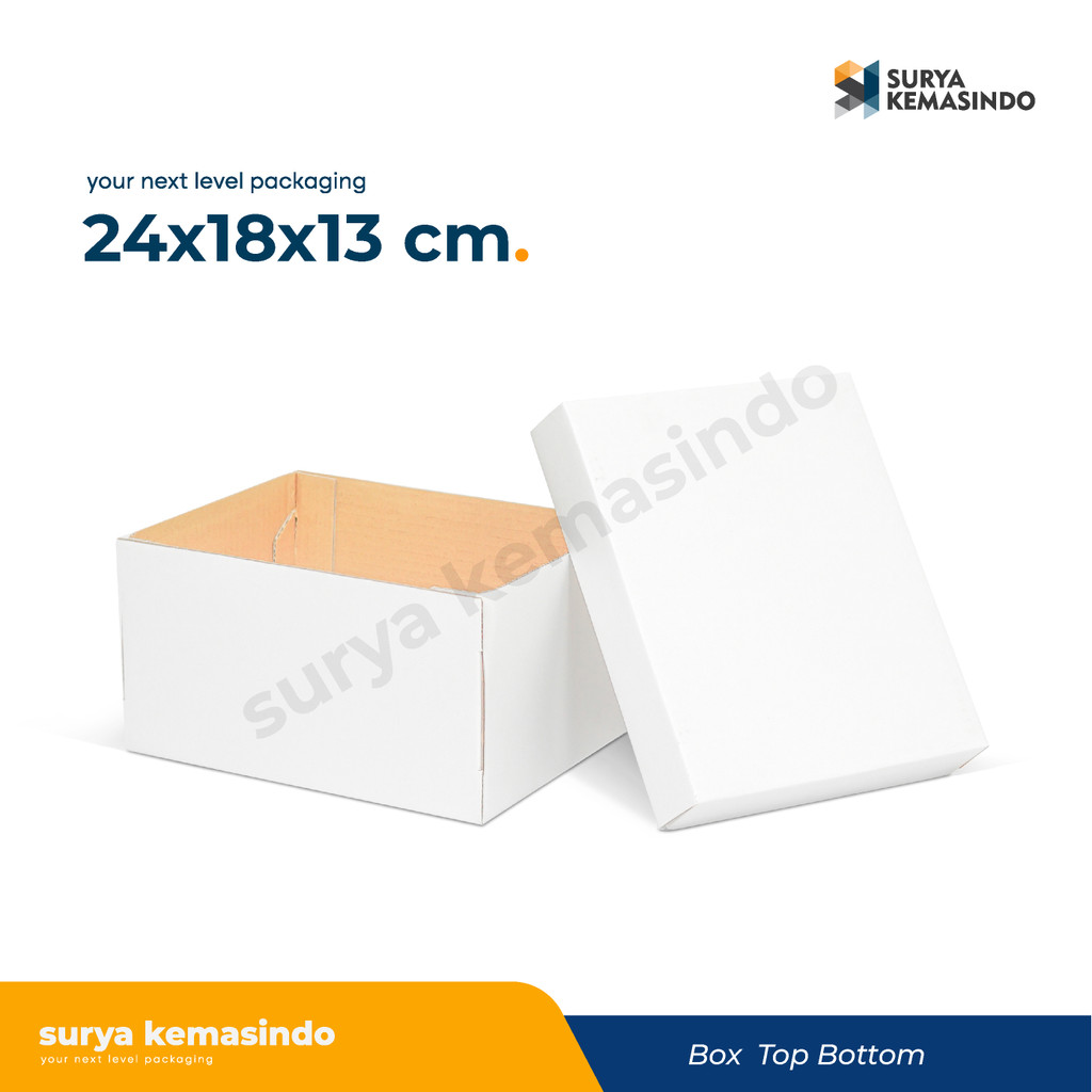 Jual Box 24x18x13 ( NSN TOP/BOT ) Tart/Puding/Kardus/Karton/Paking ...
