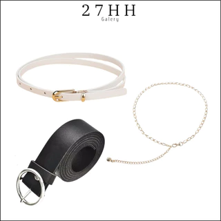 27HH TALI PINGGANG KECIL WANITA / GESPER WANITA TALI PINGGANG TIPIS / IKAT PINGGANG RANTAI MUTIARA