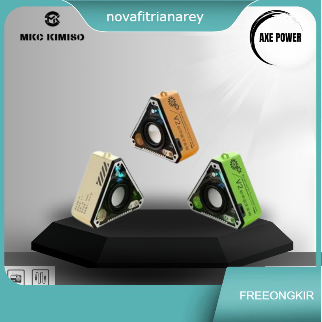 Jual Speaker V2 Bluetooth Portable Segitiga Mini Full Ngebass RGB ...