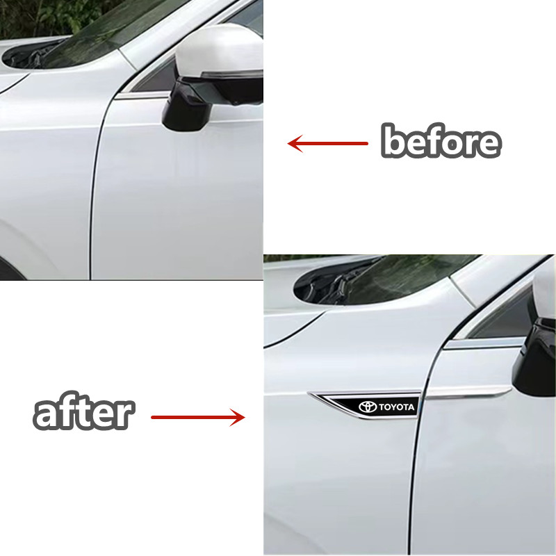Jual Car Body Protective Sticker 3D Metal Car Emblem Logo Fender Blade ...
