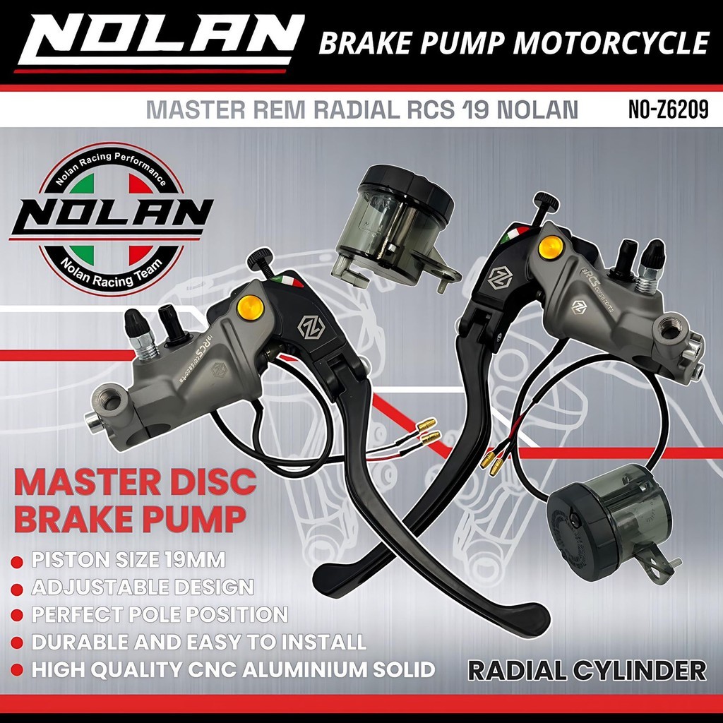 Jual Master Rem Radial NOLAN RCS19 Corsa 2 Tabung Kiri Kanan Smoke Plus ...