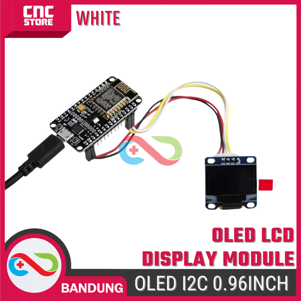 Jual OLED White Putih 0.96 Inch I2C IIC 128x64 Display Module LCD ...