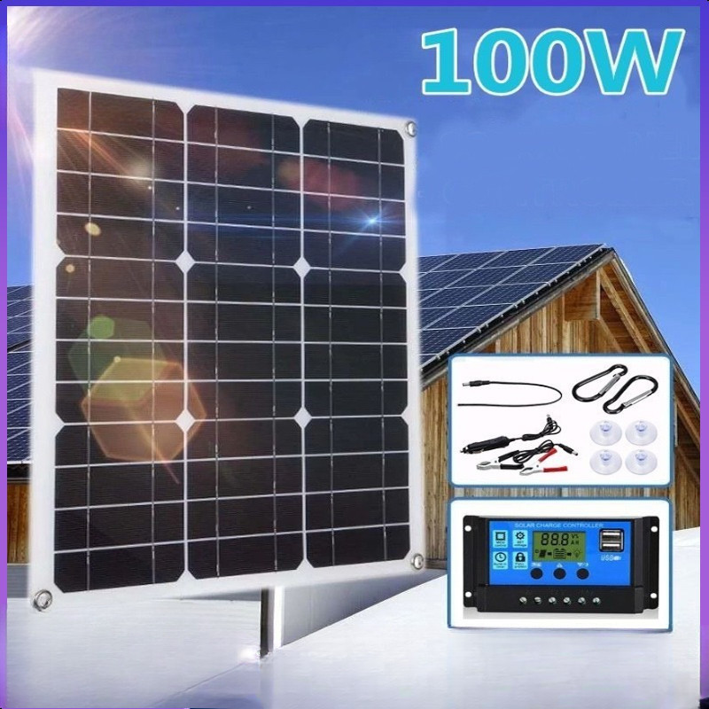 Jual 【NEW//】60W/100W SOLAR PANEL PANEL SURYA PEMBANGKIT LISTRIK TENAGA ...