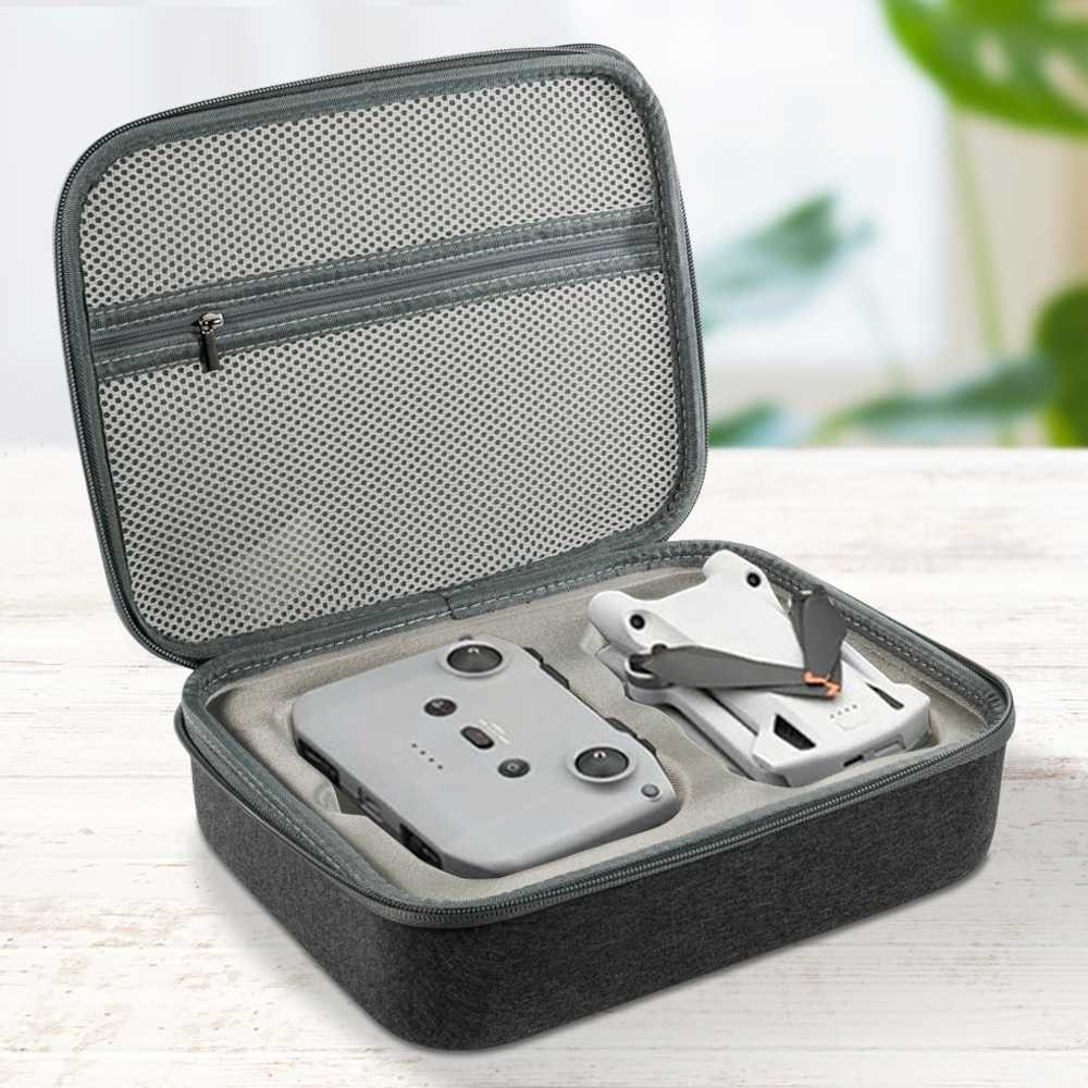 Hard Shell Carrying Case For DJI Mini 2 / Mini 4K Drone - EVA Protective Storage Bag With Accessory Slots
