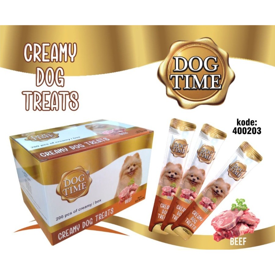 Jual DOGTIME CREAMY 15 GR Dog Snack Cemilan Treats Wet Liquid Treat ...