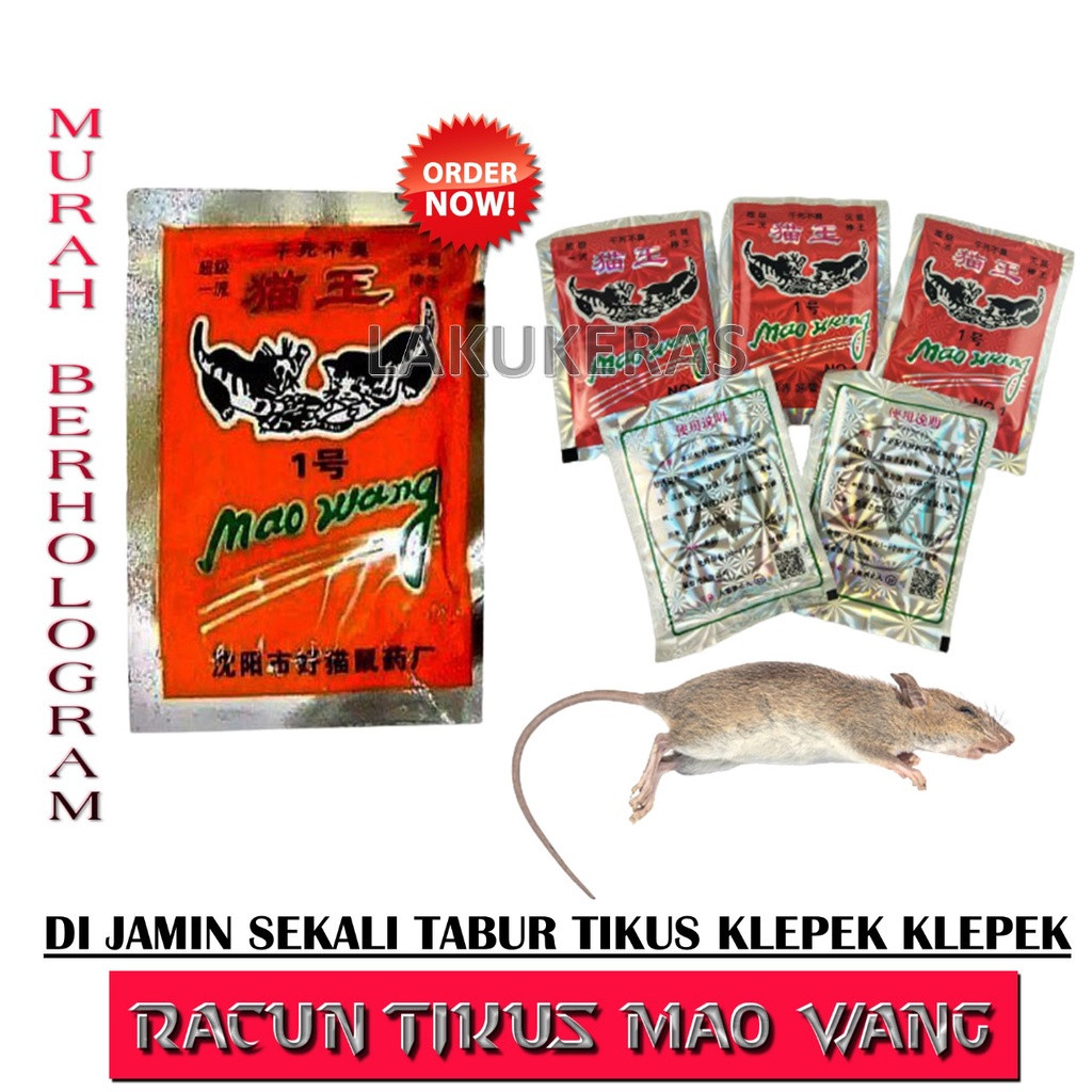 Jual Racun Tikus MAO WANG Tikus Mati Kering Tidak Berbau/ Racun Tikus ...