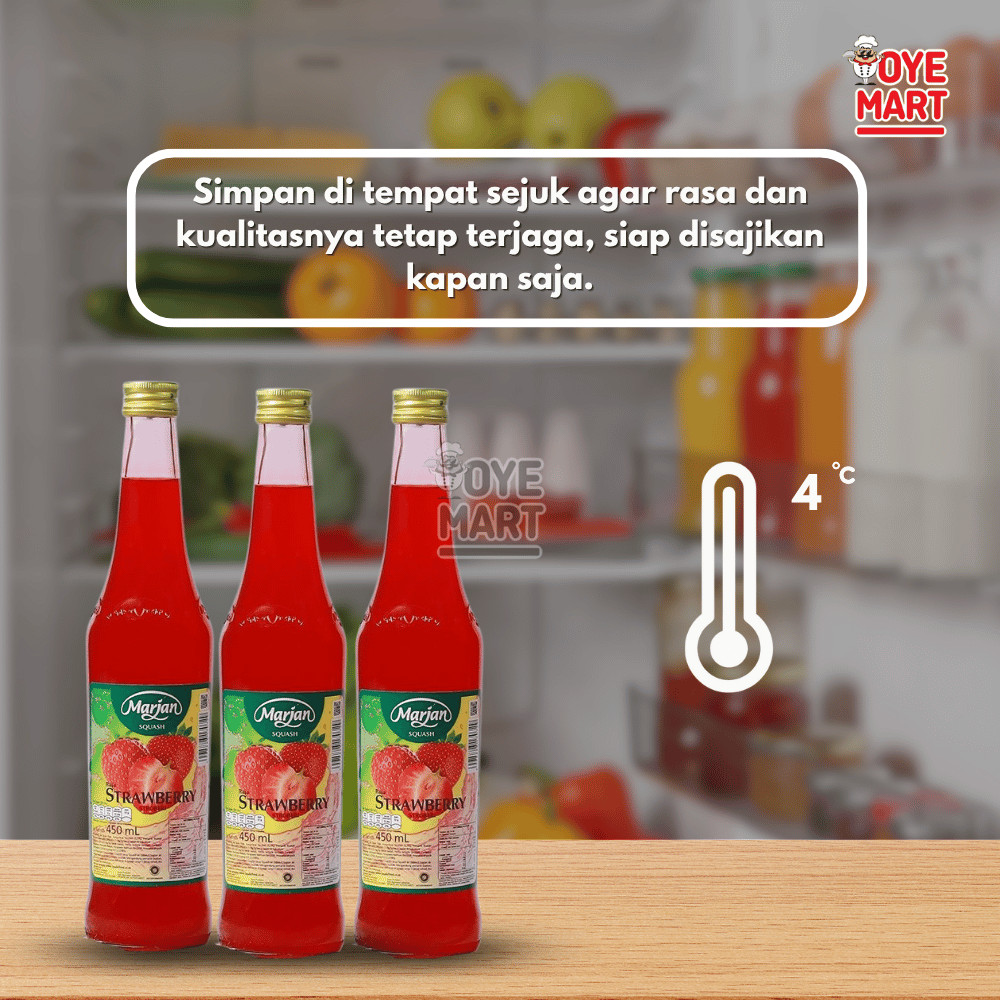 Jual MARJAN SQUASH RASA STRAWBERRY 450ml | Shopee Indonesia