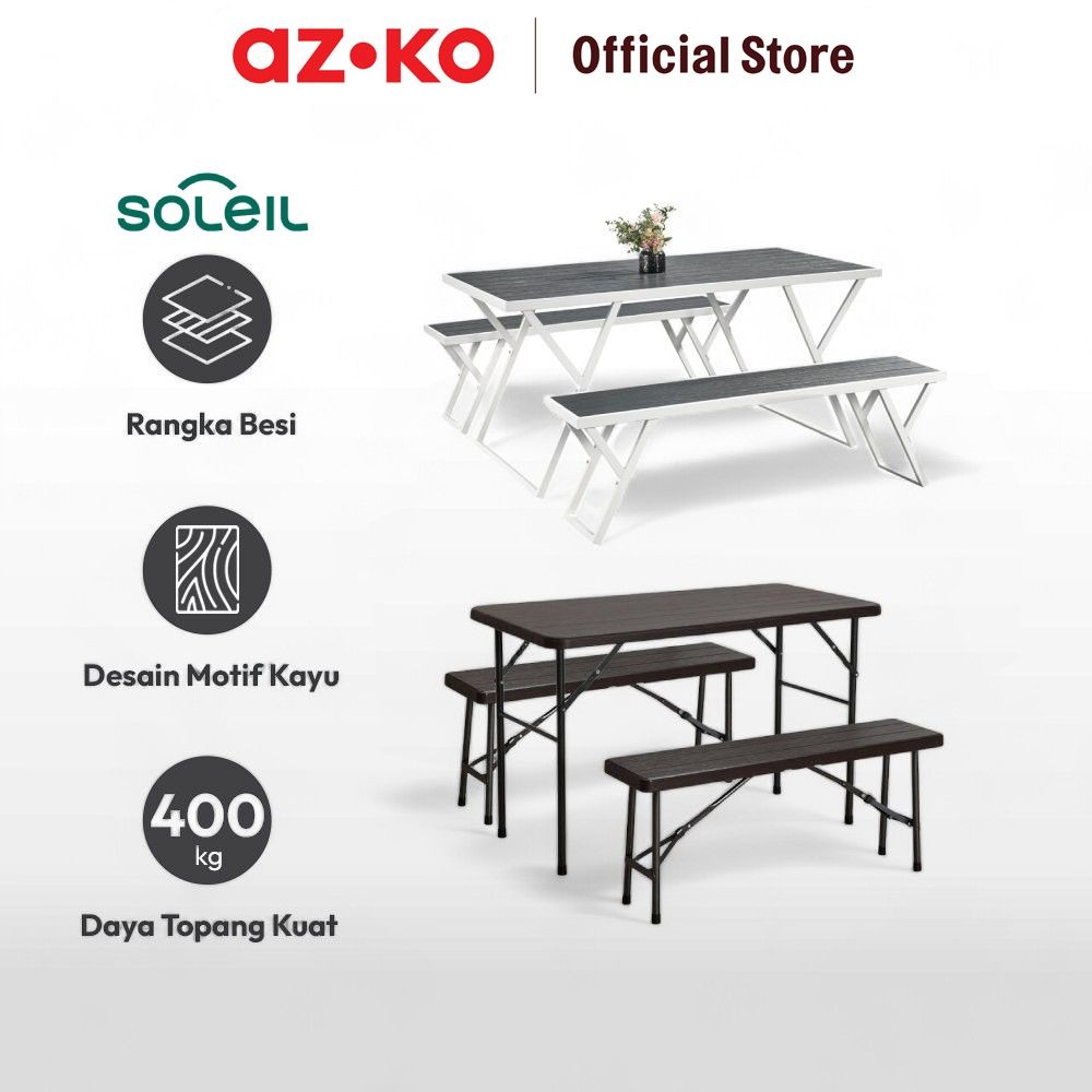 Jual AZKO Soleil Set Meja & Bangku Taman Kursi Dan Meja Taman Foldable ...