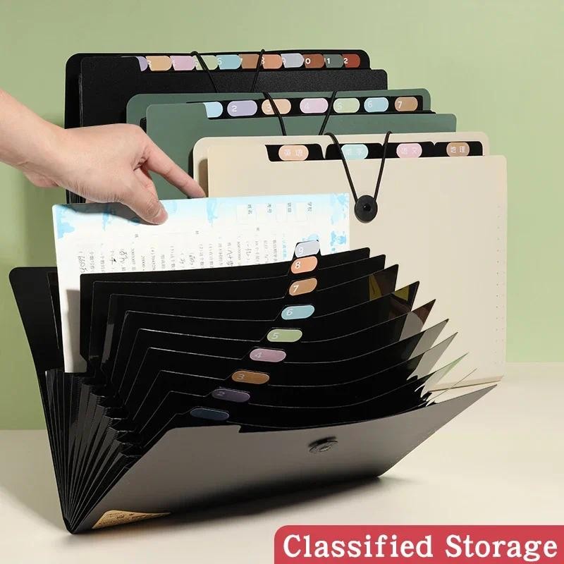 Jual 5/8/13 Layers A4 File Folder Storage Bag Test Paper Desktop Tool ...