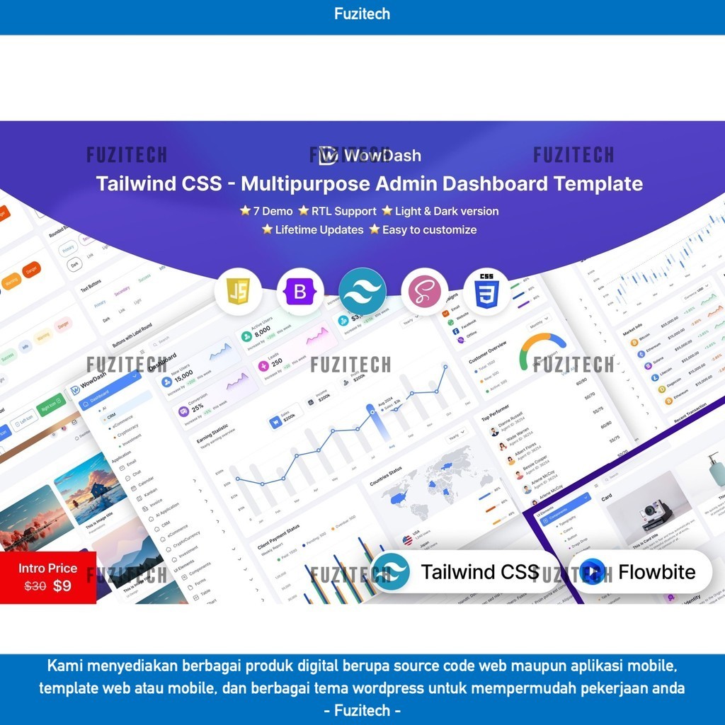 Jual WEB TEMPLATE WOWDASH – TAILWIND CSS - ADMIN DASHBOARD TEMPLATE ...