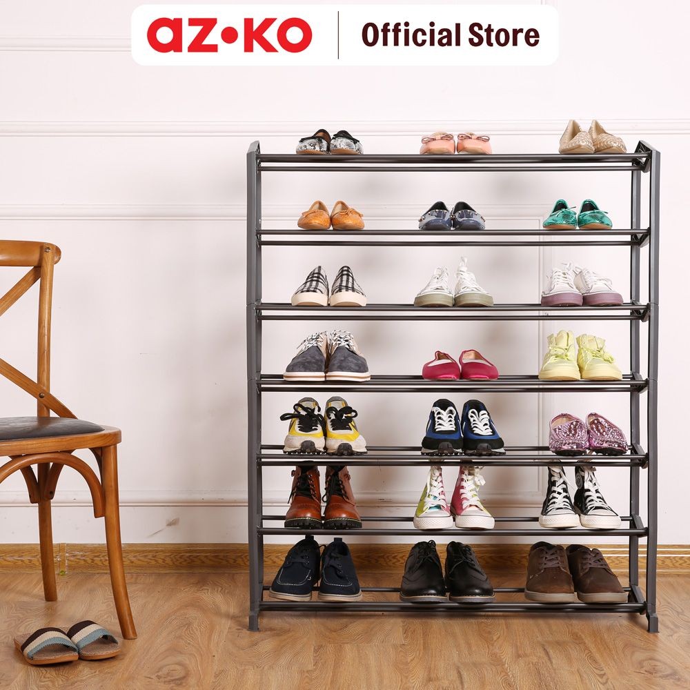 Jual AZKO Stora Rak Sepatu 7 Tingkat - Abu-Abu Shoe Rack Organizer ...