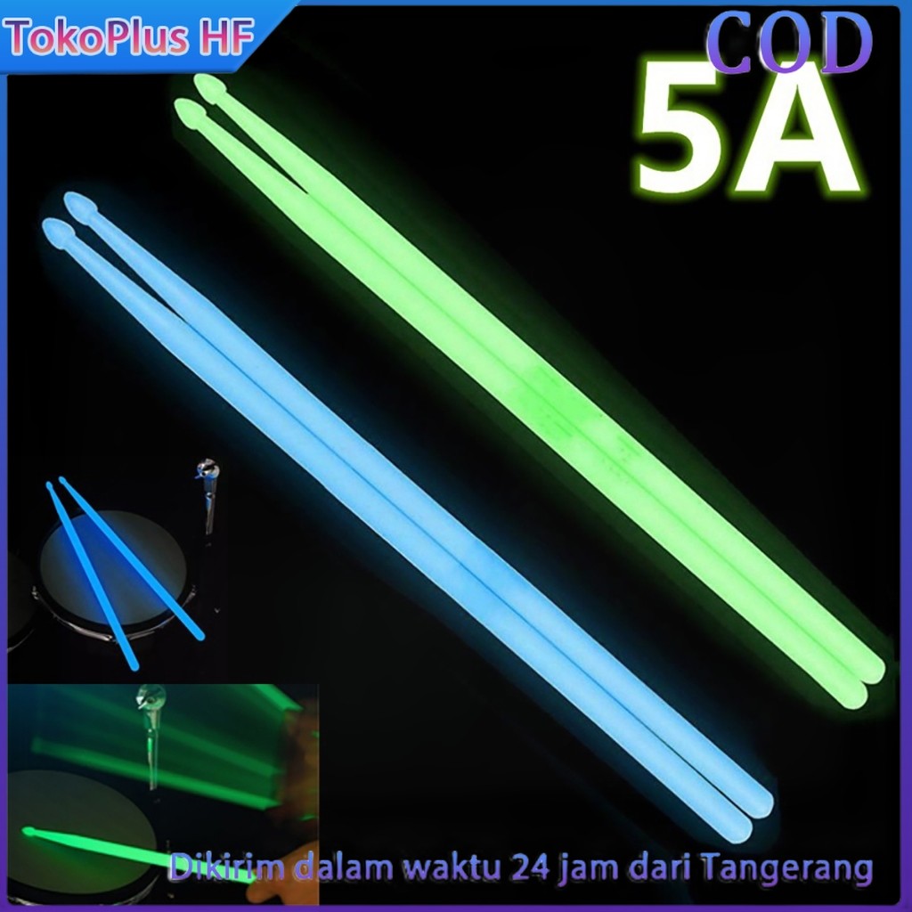 Jual Stick Drum Glow In The Dark/Nilon Stik Panjang/Alat Musik Stik ...