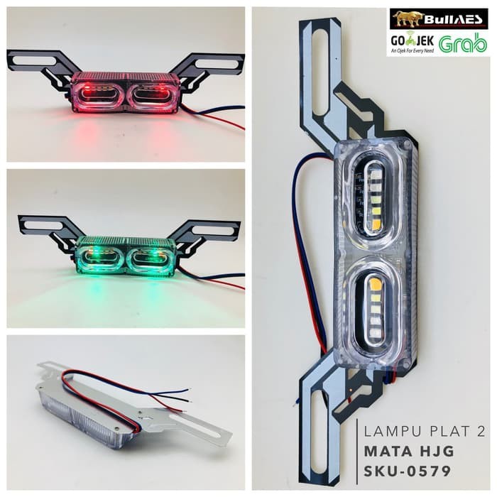 [SJM] ORIGINAL LAMPU LED BRECKET PLAT NOMOR 2 MATA MOTOR  I Lampu led stop variasi