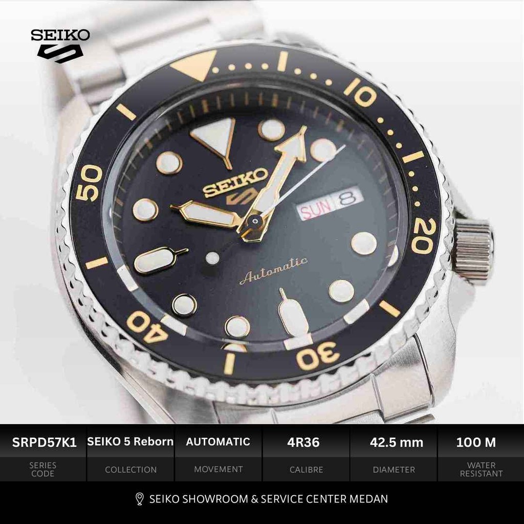 Seiko 5 Sports SRPD57K1 - Orologio Automatico Stile Classico, Quadrante Blu - 2