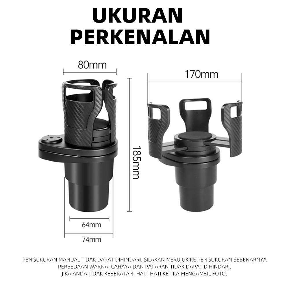 Jual Rotatable Tempat Botol Gelas Kaleng Car 2 in 1 Minuman Holder 360 ...