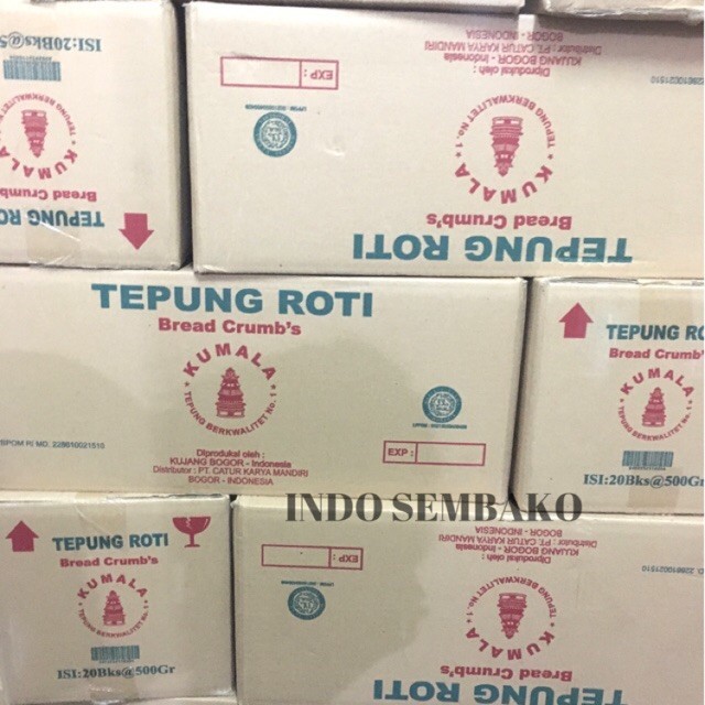 Jual Tepung Roti Kumala Dus / Bread Crumb ( 20 x 500gr) / Tepung Roti ...