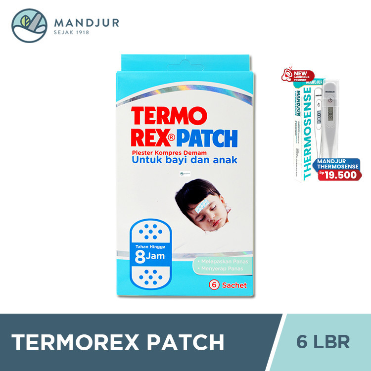 Jual Termorex Patch Isi 6 Lembar - Plester Hidrogel Kompres Demam Anak ...