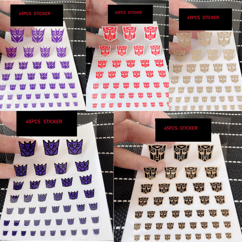 Jual IN STOCK 45pcs Transformation robot toys G1 sticker Symbol Decal ...