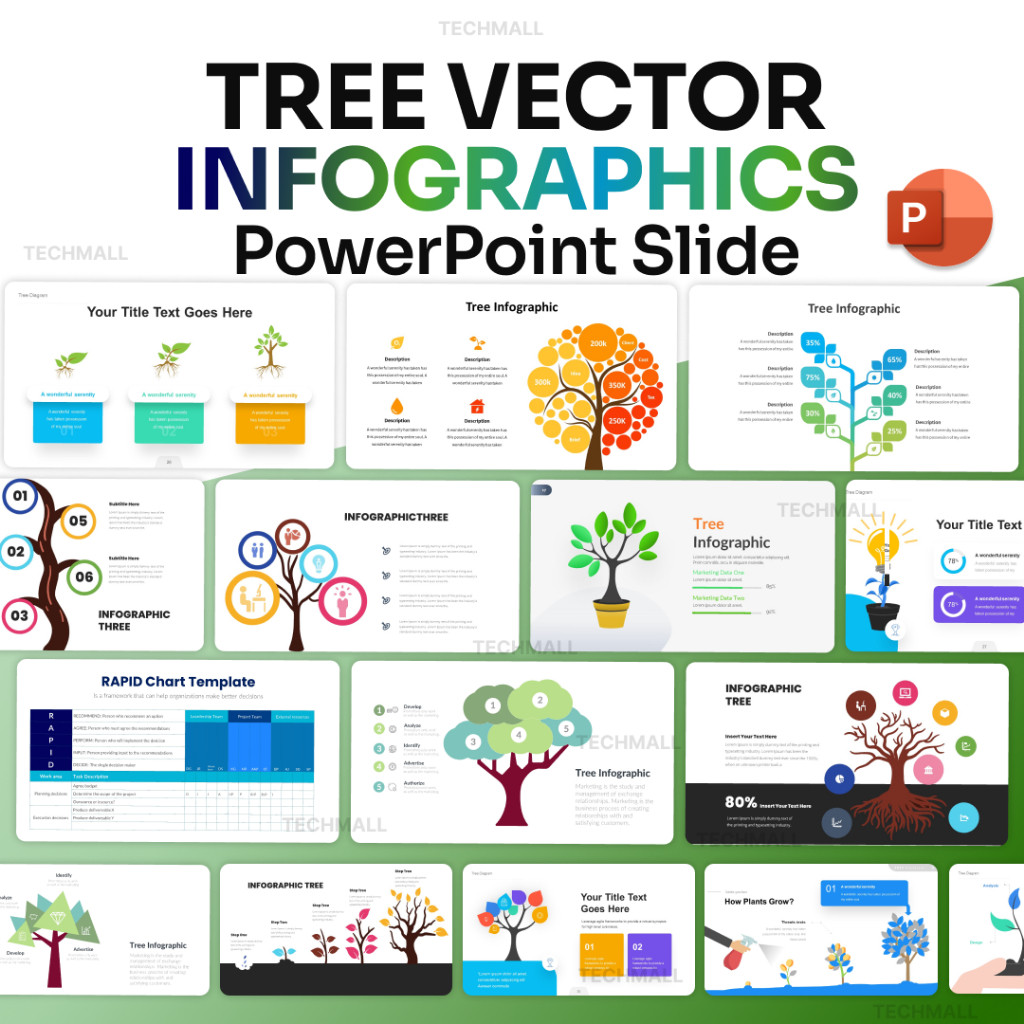 Jual Tree Vector Infographics PowerPoint Presentation Template | Easy ...