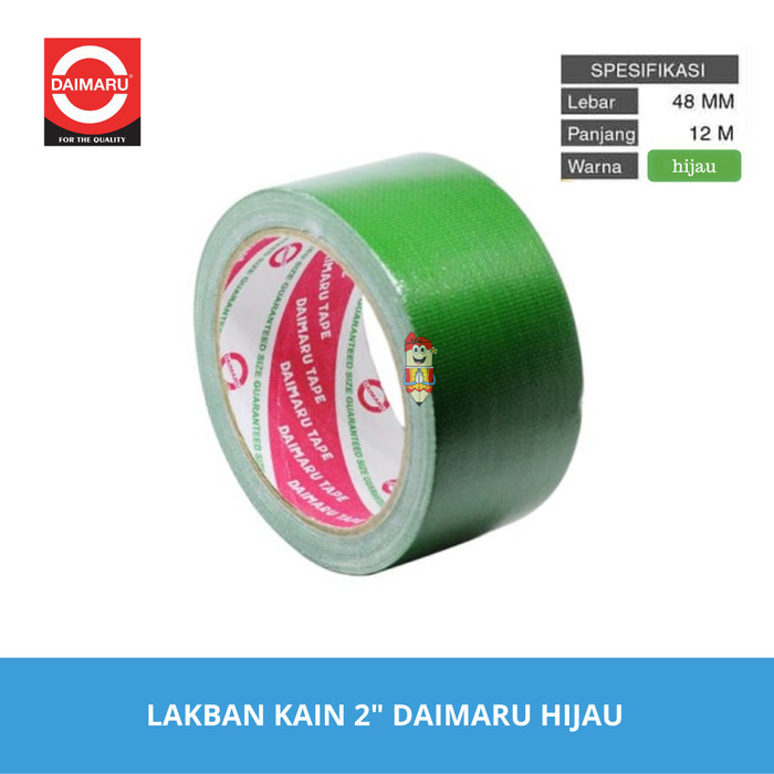 Jual Lakban Kain Cloth Tape Warna Hijau Daimaru 48mm 2 inchi | Shopee ...