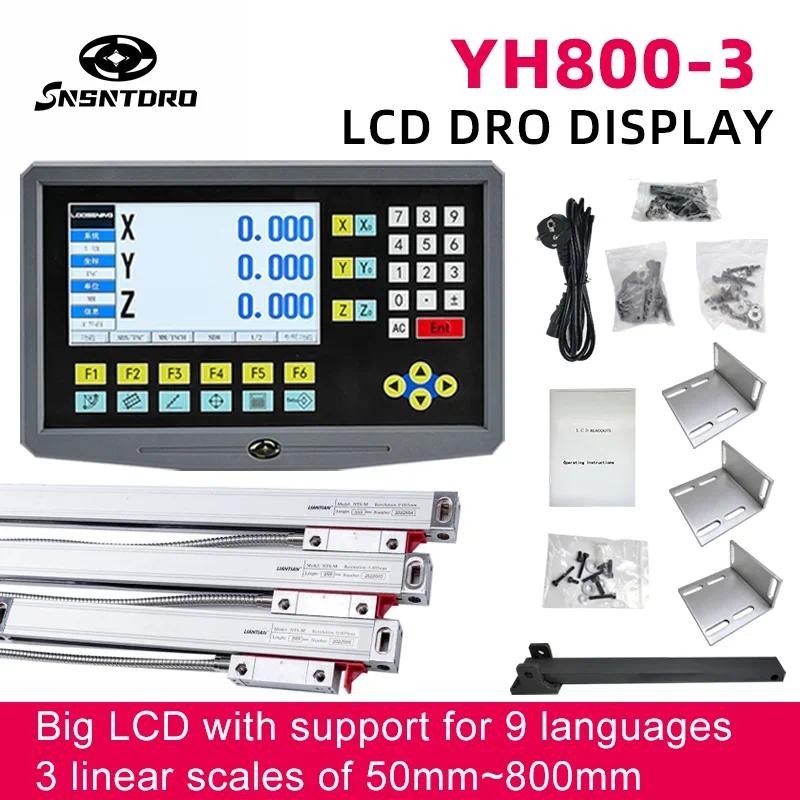 Jual 3 Axis LCD DRO Set Digital readout Display And 3 Pieces 5U Linear ...