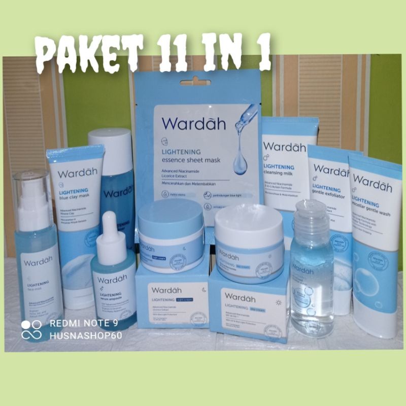 Jual Free bubble Wrap Paket Wardah Lightening 11 in 1 / Paket Lengkap