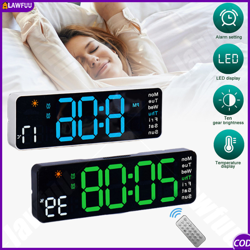 Jual 【Ready】Jam Digital LED Besar Kalender Alarm Clock Smart Watch Suhu ...
