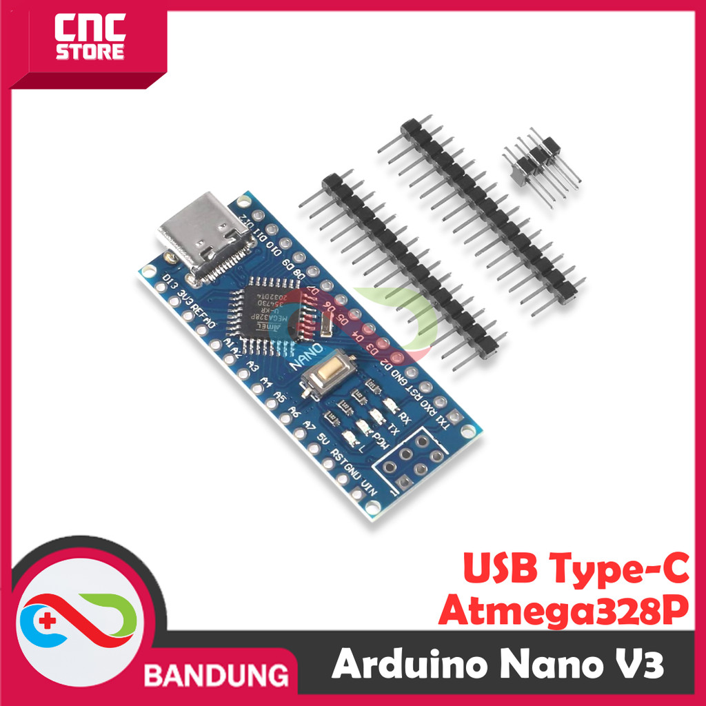 Jual ARDUINO NANO V3 ATMEGA328P CH340G 5V BOARD TYPE-C-A | Shopee Indonesia