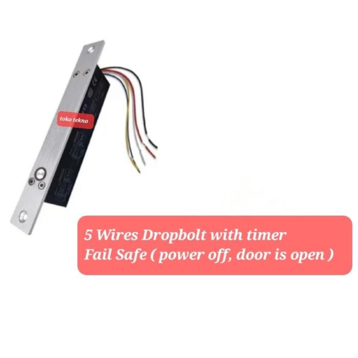 Jual 5 Wires Electric Dropbolt Drop Bolt Fail Safe with Timer - DBSF-01 ...