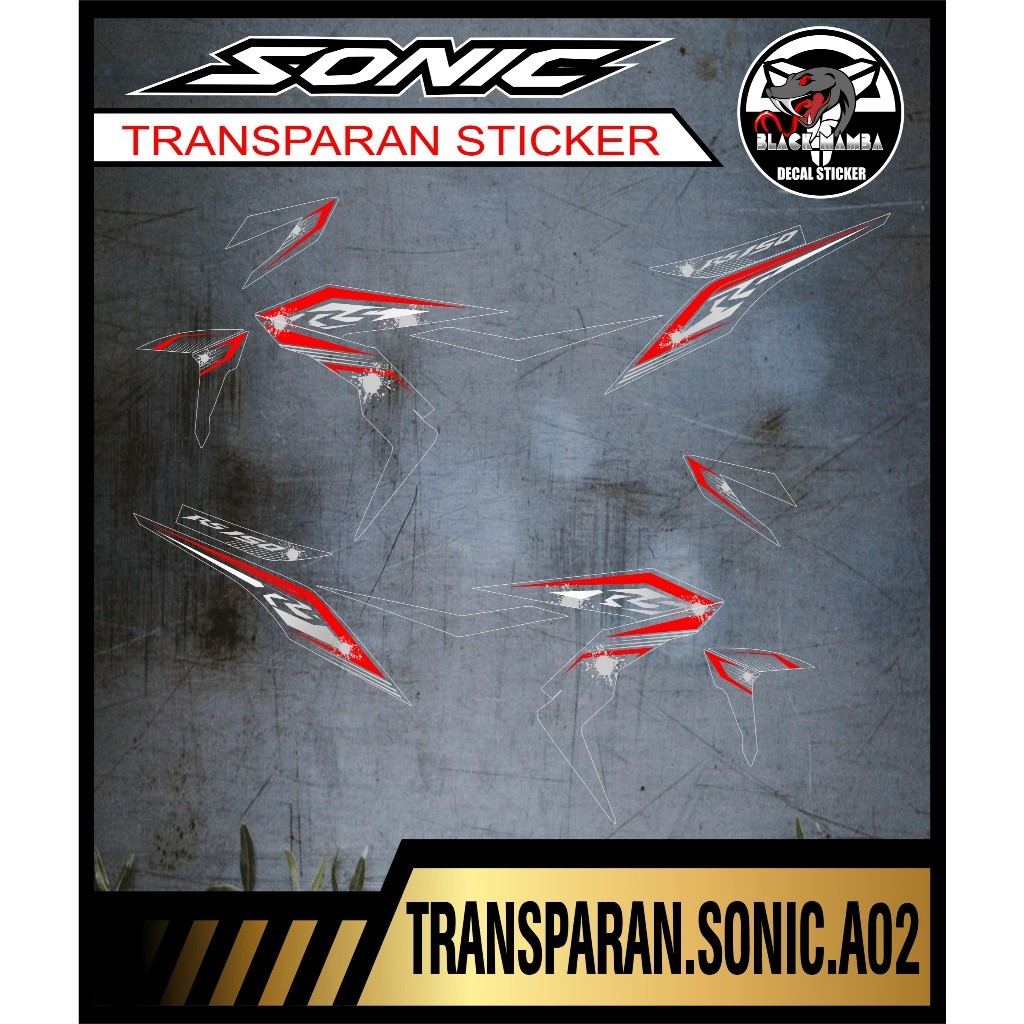 Jual STRIPING TRANSPARAN SONIC R STICKER TRANSPARAN SONIC I5O R CODE ...